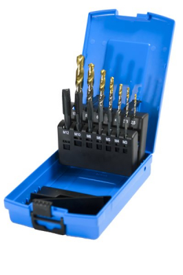M3-M12 HSS TIN TIPPED DRILL & SPIRAL POINT P1 TAP SET
