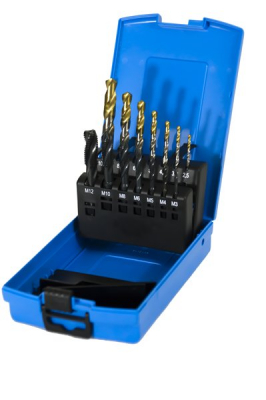 M3-M12 HSS TIN TIPPED DRILL & P1 SPIRAL FLUTE TAP SET