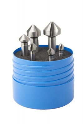 6 PC 90° HSS SS C'SINK SET 6.3,8.3,10.4,12.4,16.5,20.5